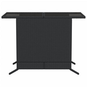 Caféset med dynor 3 delar svart konstrotting