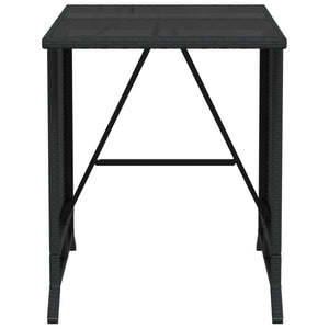 Caféset med dynor 3 delar svart konstrotting