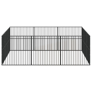 Hundhage 12 paneler svart galvaniserat stål