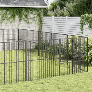 Hundhage 20 paneler svart galvaniserat stål