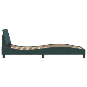 Bed Frame "Dover" Dark Green 80x200 cm Velvet
