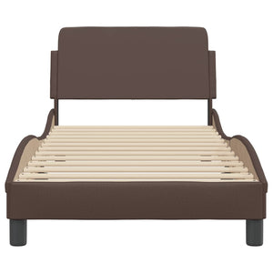 Bed Frame "Dover" Brown 80x200 cm Faux Leather