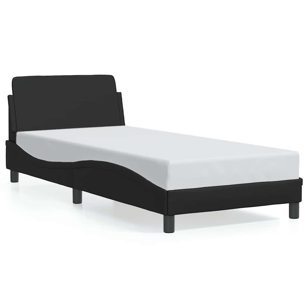 Bed Frame "Dover" Black 90x190 cm Faux Leather