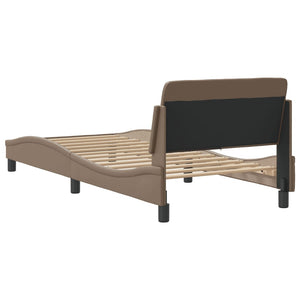 Bed Frame "Dover" Cappuccino 90x190 cm Faux Leather