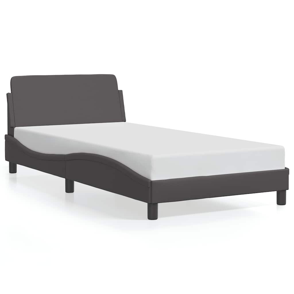Bed Frame "Dover" Grey 100x200 cm Faux Leather
