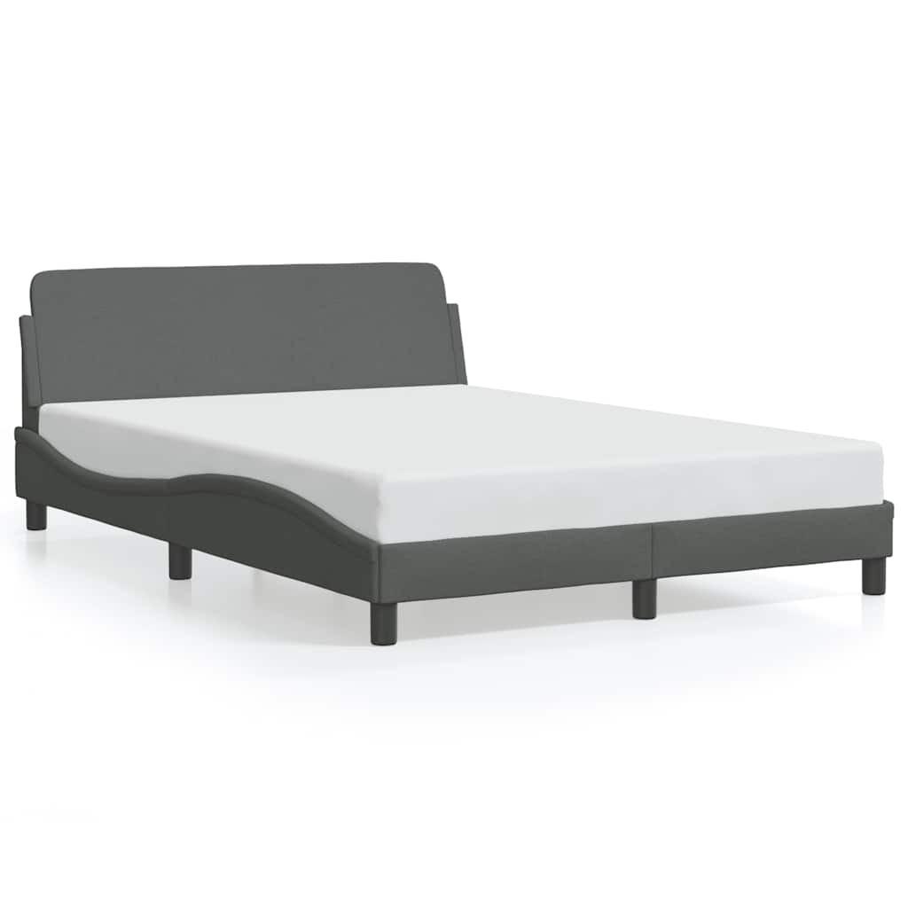 Bed Frame "Dover" Dark Grey 120x200 cm Fabric