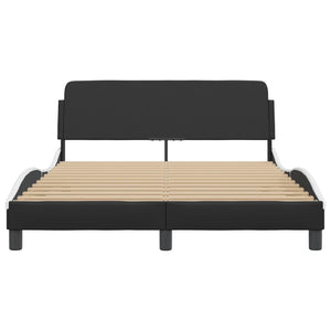Bed Frame "Dover" Black&White 120x200 cm Faux Leather