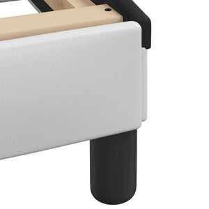 Bed Frame "Dover" White&Black 120x200 cm Faux Leather