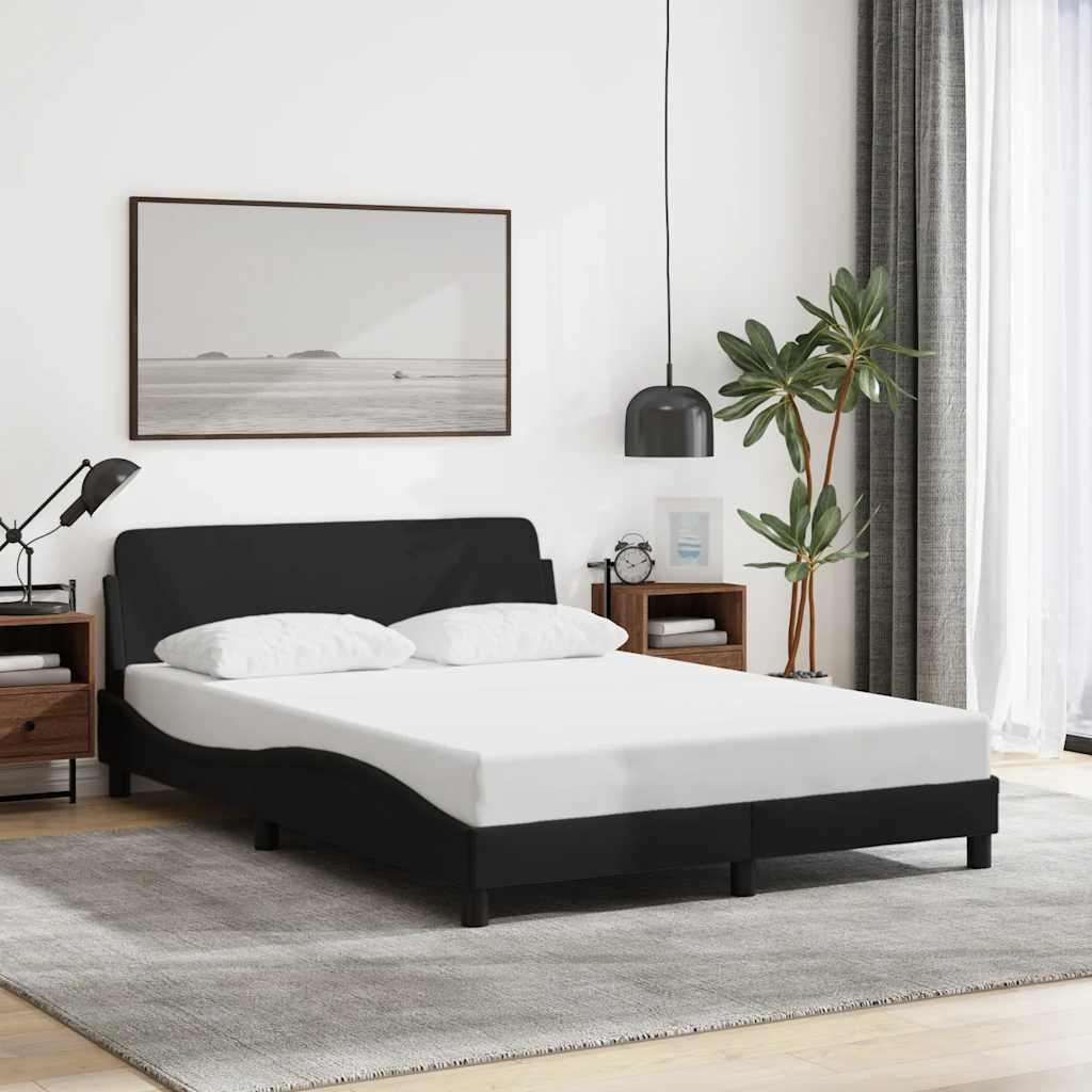 Bed Frame "Dover" Black 140x190 cm Fabric