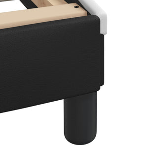 Bed Frame "Dover" Black&White 140x190 cm Faux Leather