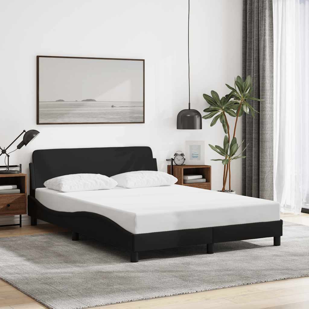 Bed Frame "Dover" Black 140x200 cm Fabric