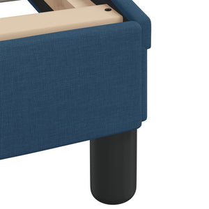Bed Frame with Headboard "Dover" Blue 140x200 cm Fabric