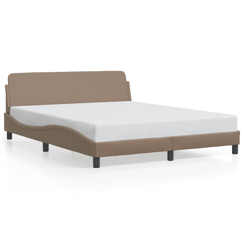 Bed Frame "Dover" Cappuccino 160x200 cm Faux Leather