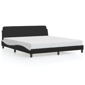 Bed Frame "Dover" Black&White 180x200 cm Faux Leather