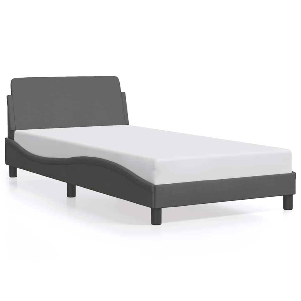 Bed Frame "Dover" Dark Grey 100x203 cm Fabric