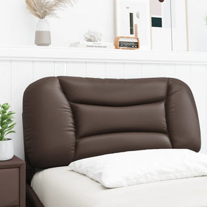 Headboard Cushion "Hvar" Brown 90 cm Faux Leather