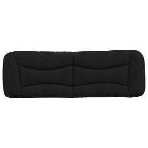 Headboard Cushion "Hvar" Black 160 cm Fabric