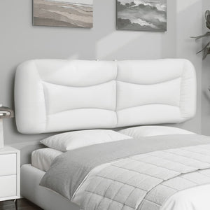 Headboard Cushion "Hvar" White 160 cm Faux Leather