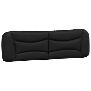 Headboard Cushion "Hvar" Black 180 cm Faux Leather