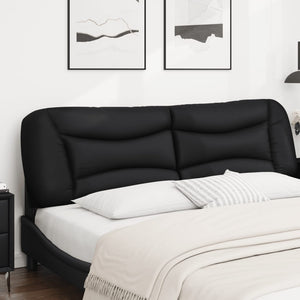 Headboard Cushion "Hvar" Black 180 cm Faux Leather