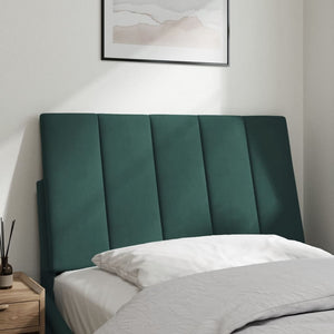 Headboard Cushion "Hanko" Dark Green 80 cm Velvet