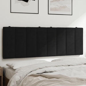 Headboard Cushion "Hanko" Black 140 cm Velvet