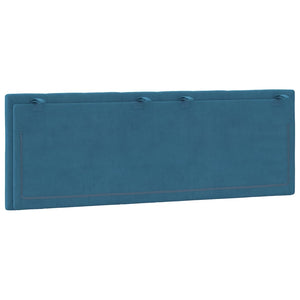 Headboard Cushion "Hanko" Blue 140 cm Velvet