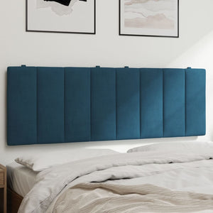 Headboard Cushion "Hanko" Blue 140 cm Velvet