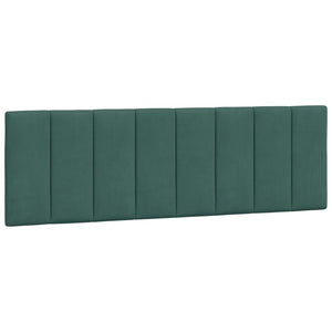 Headboard Cushion "Hanko" Dark Green 160 cm Velvet