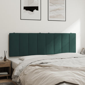 Headboard Cushion "Hanko" Dark Green 160 cm Velvet