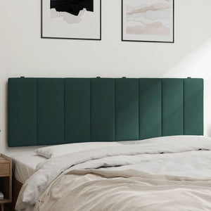 Headboard Cushion "Hanko" Dark Green 160 cm Velvet