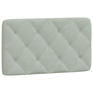 Headboard Cushion Light Grey 90 cm Velvet