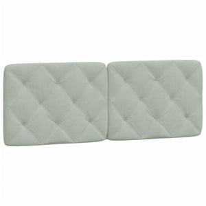 Headboard Cushion Light Grey 120 cm Velvet
