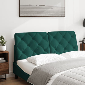 Headboard Cushion Dark Green 120 cm Velvet