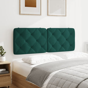 Headboard Cushion Dark Green 120 cm Velvet