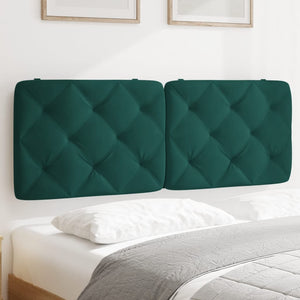 Headboard Cushion Dark Green 120 cm Velvet
