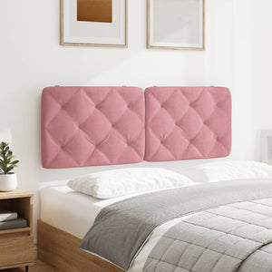 Headboard Cushion Pink 140 cm Velvet