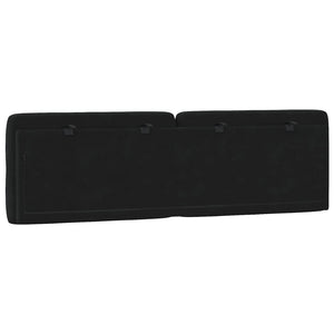 Headboard Cushion Black 160 cm Velvet