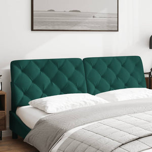 Headboard Cushion Dark Green 180 cm Velvet