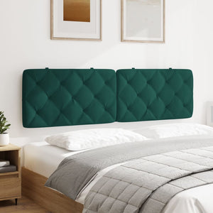 Headboard Cushion Dark Green 180 cm Velvet