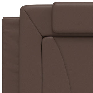 Headboard Cushion "Viana" Brown 80 cm Faux Leather
