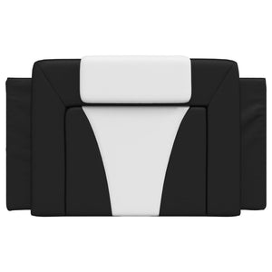 Headboard Cushion "Viana" Black and White 80 cm Faux Leather