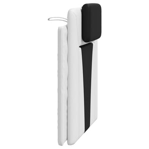 Headboard Cushion "Viana" White and Black 80 cm Faux Leather