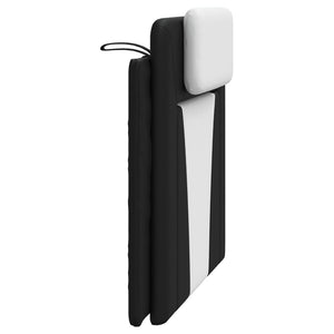 Headboard Cushion "Viana" Black and White 100 cm Faux Leather