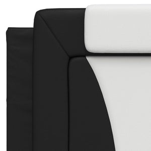 Headboard Cushion "Viana" Black and White 100 cm Faux Leather