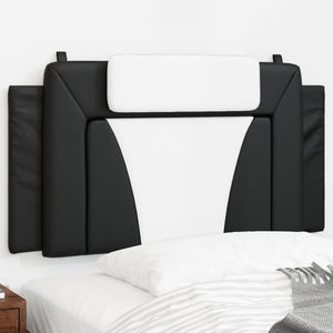 Headboard Cushion "Viana" Black and White 100 cm Faux Leather
