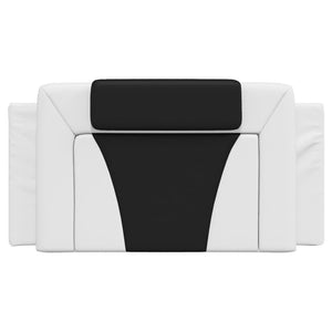 Headboard Cushion "Viana" White and Black 100 cm Faux Leather