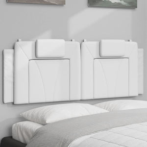Headboard Cushion "Viana" White 140 cm Faux Leather