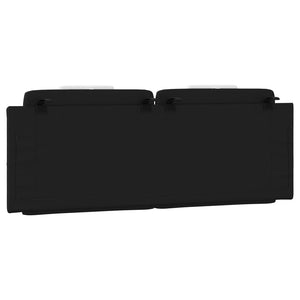 Headboard Cushion "Viana" Black and White 140 cm Faux Leather