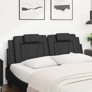 Headboard Cushion "Viana" Black 160 cm Faux Leather